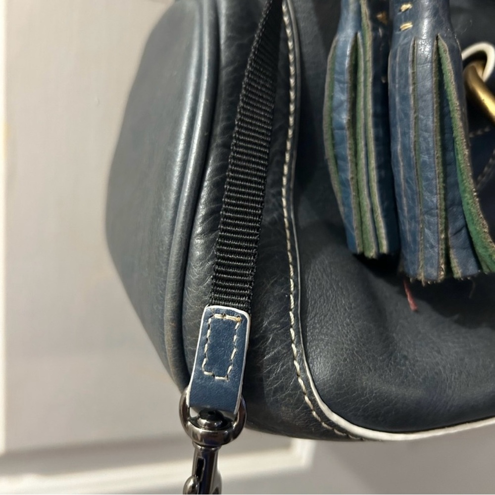 Dooney & Bourke Black Leather Shoulder Bag with Gold Hardware - Picture 3 of 9